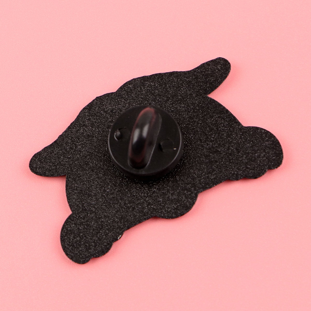 Grey and white dog enamel pin