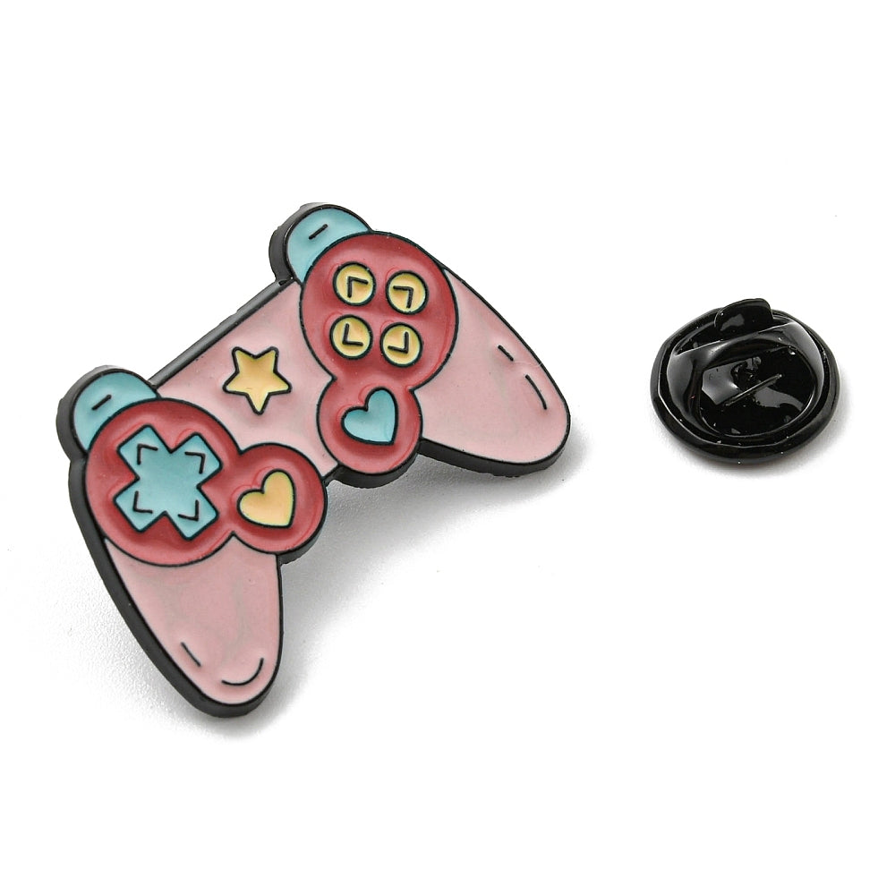Handheld pink game controller enamel pin – Jelly Metal