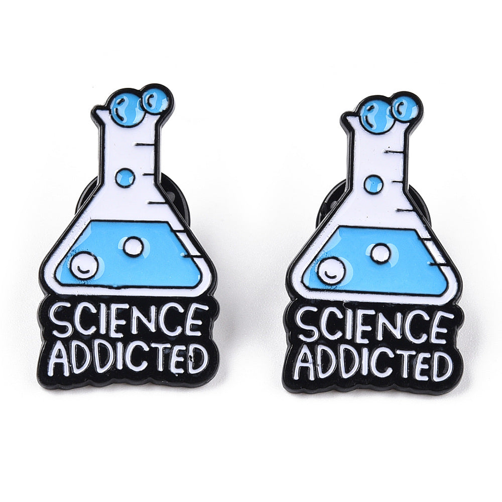 Evil Science Pin 'science addicted' enamel pin – Jelly Metal