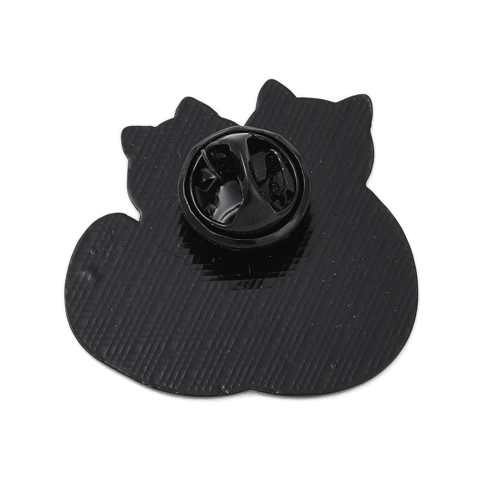 Hugging cats enamel pin