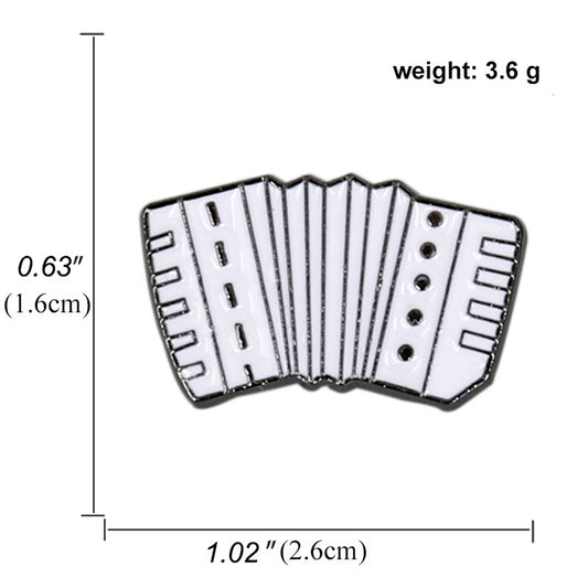 Accordion enamel pin