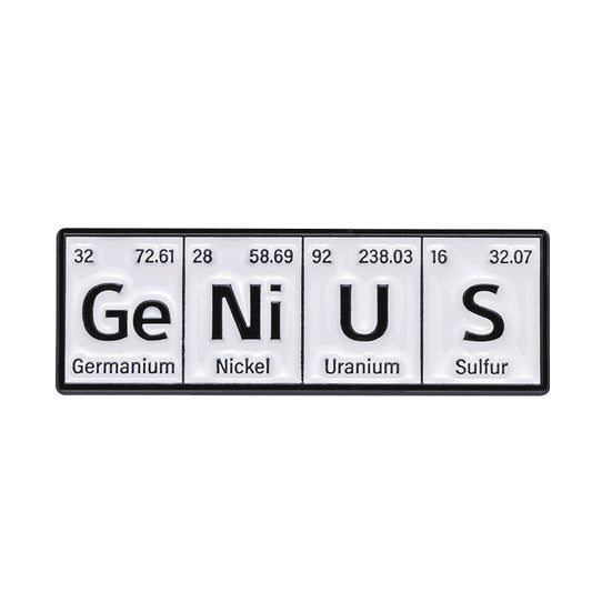 GeNiUS element enamel pin