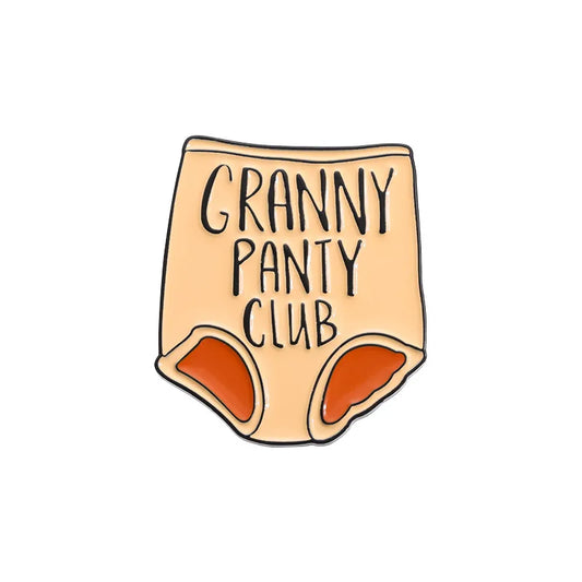 'Granny pant club' enamel pin