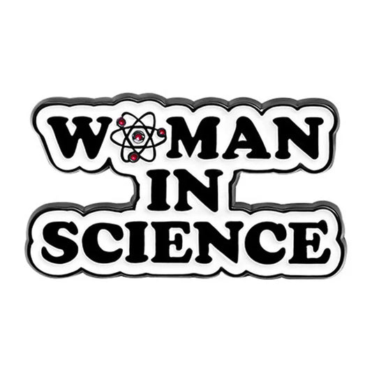 'women in science' enamel pin