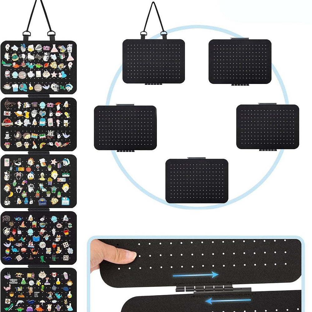 Hanging Felt Pin Display Board – 5 Removable Panels