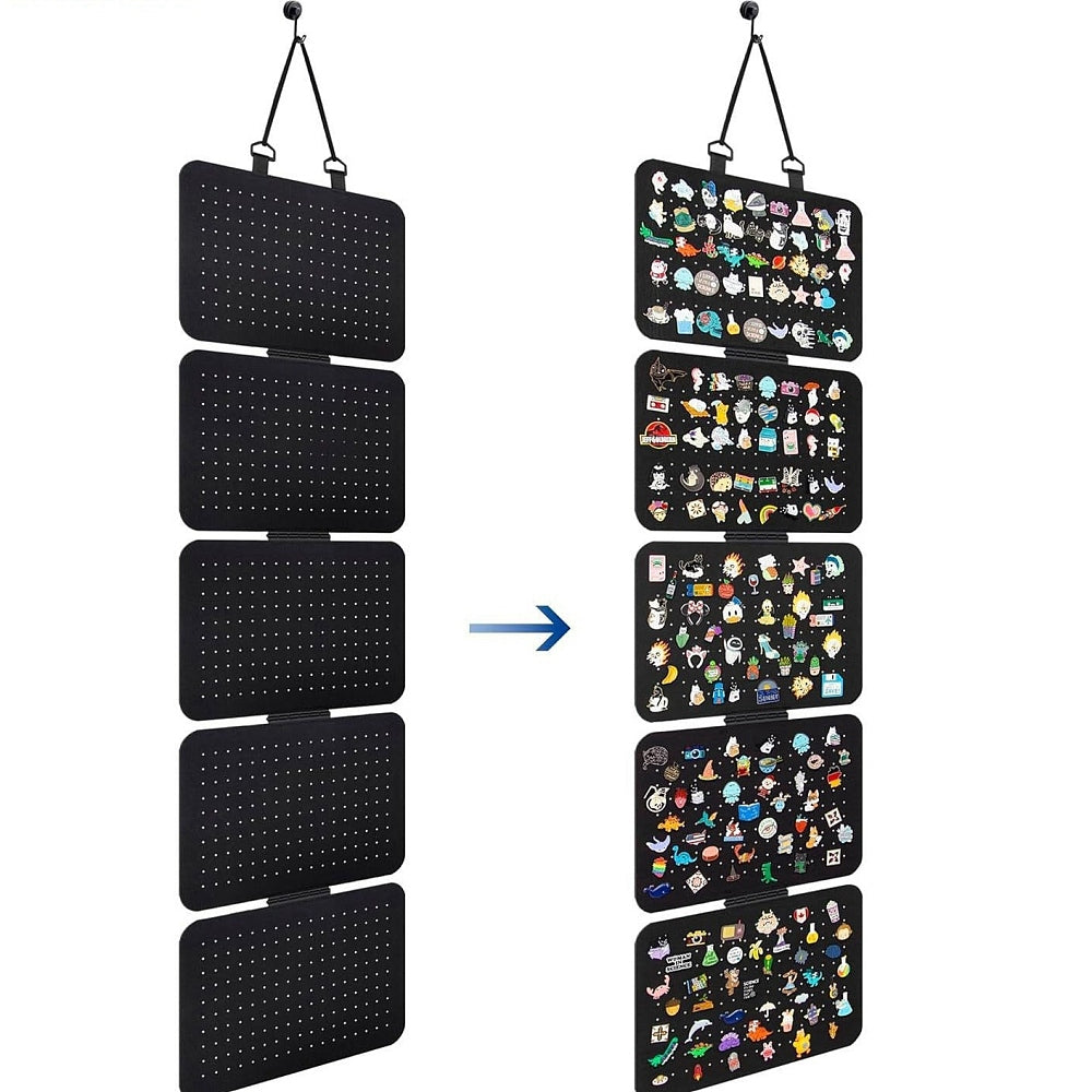 Hanging Felt Pin Display Board – 5 Removable Panels