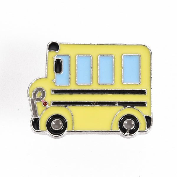 School bus enamel pin – Jelly Metal